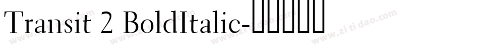 Transit 2 BoldItalic字体转换